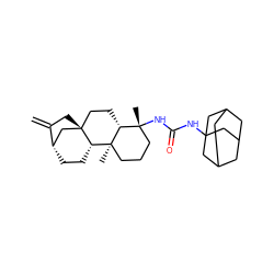 C=C1C[C@@]23CC[C@H]4[C@@](C)(CCC[C@@]4(C)NC(=O)NC45CC6CC(CC(C6)C4)C5)[C@@H]2CC[C@H]1C3 ZINC000101687230