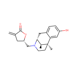 C=C1C[C@@H](CN2CC[C@]3(C)c4cc(O)ccc4C[C@@H]2[C@@H]3C)OC1=O ZINC000100648133