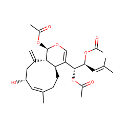 C=C1C[C@@H](O)/C=C(/C)CC[C@@H]2C([C@@H](OC(C)=O)[C@H](C=C(C)C)OC(C)=O)=CO[C@H](OC(C)=O)[C@@H]12 ZINC000071317076