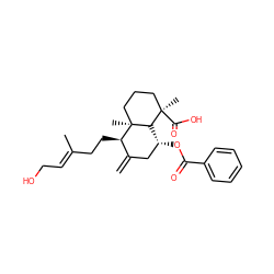 C=C1C[C@@H](OC(=O)c2ccccc2)[C@H]2[C@](C)(C(=O)O)CCC[C@]2(C)[C@@H]1CC/C(C)=C/CO ZINC000033833657