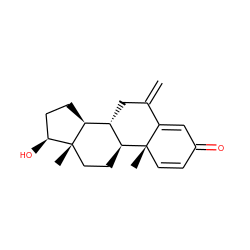 C=C1C[C@@H]2[C@H](CC[C@]3(C)[C@@H](O)CC[C@@H]23)[C@@]2(C)C=CC(=O)C=C12 ZINC000003922920