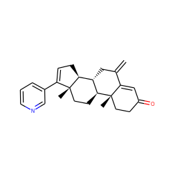 C=C1C[C@H]2[C@@H]3CC=C(c4cccnc4)[C@@]3(C)CC[C@@H]2[C@@]2(C)CCC(=O)C=C12 ZINC000141094442