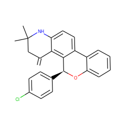 C=C1CC(C)(C)Nc2ccc3c(c21)[C@H](c1ccc(Cl)cc1)Oc1ccccc1-3 ZINC000013796830