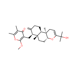 C=C1CC[C@@H]2[C@](C)(CC[C@H]3OC(C(C)(C)O)=CC[C@@]32C)[C@H]1Cc1c(OC)oc(C)c(C)c1=O ZINC000040394186