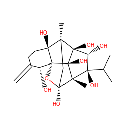 C=C1CC[C@]2(O)[C@]3(C)C[C@]4(O)O[C@@]2([C@@H]1O)[C@]1(O)[C@@]3(O)[C@H](O)[C@](O)(C(C)C)[C@]41C ZINC000006036045