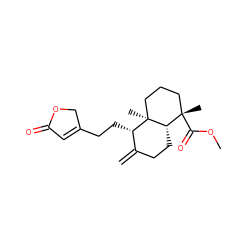 C=C1CC[C@H]2[C@@](C)(C(=O)OC)CCC[C@]2(C)[C@H]1CCC1=CC(=O)OC1 ZINC000013780209