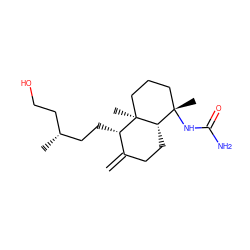 C=C1CC[C@H]2[C@@](C)(NC(N)=O)CCC[C@]2(C)[C@H]1CC[C@H](C)CCO ZINC000653720698