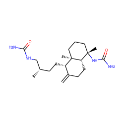 C=C1CC[C@H]2[C@@](C)(NC(N)=O)CCC[C@]2(C)[C@H]1CC[C@H](C)CNC(N)=O ZINC000653720447