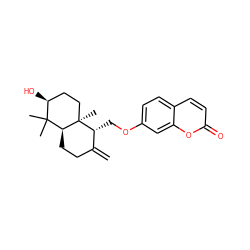 C=C1CC[C@H]2C(C)(C)[C@@H](O)CC[C@@]2(C)[C@@H]1COc1ccc2ccc(=O)oc2c1 ZINC000003947421