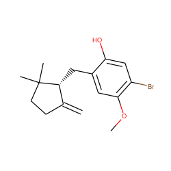C=C1CCC(C)(C)[C@@H]1Cc1cc(OC)c(Br)cc1O ZINC000003833840