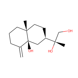 C=C1CCC[C@]2(C)CC[C@@H]([C@@](C)(O)CO)C[C@]12O ZINC000015209277