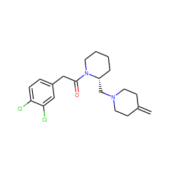 C=C1CCN(C[C@H]2CCCCN2C(=O)Cc2ccc(Cl)c(Cl)c2)CC1 ZINC000013449231