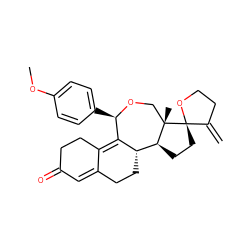 C=C1CCO[C@]12CC[C@H]1[C@@H]3CCC4=CC(=O)CCC4=C3[C@@H](c3ccc(OC)cc3)OC[C@@]12C ZINC000062178929