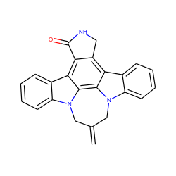 C=C1Cn2c3ccccc3c3c4c(c5c6ccccc6n(c5c32)C1)C(=O)NC4 ZINC000028819492