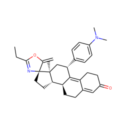 C=C1OC(CC)=N[C@]12CC[C@H]1[C@@H]3CCC4=CC(=O)CCC4=C3[C@@H](c3ccc(N(C)C)cc3)C[C@@]12C ZINC000028954906