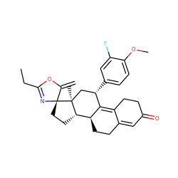 C=C1OC(CC)=N[C@]12CC[C@H]1[C@@H]3CCC4=CC(=O)CCC4=C3[C@@H](c3ccc(OC)c(F)c3)C[C@@]12C ZINC000028954913