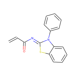 C=CC(=O)/N=c1\sc2ccccc2n1-c1ccccc1 ZINC000013111731