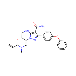 C=CC(=O)N(C)C[C@@H]1CCNc2c(C(N)=O)c(-c3ccc(Oc4ccccc4)cc3)nn21 ZINC001772625673