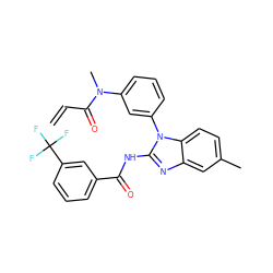 C=CC(=O)N(C)c1cccc(-n2c(NC(=O)c3cccc(C(F)(F)F)c3)nc3cc(C)ccc32)c1 ZINC000210425816