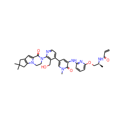 C=CC(=O)N[C@@H](C)COc1cccc(Nc2cc(-c3ccnc(N4CCn5c(cc6c5CC(C)(C)C6)C4=O)c3CO)cn(C)c2=O)n1 ZINC001772572925