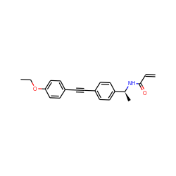 C=CC(=O)N[C@@H](C)c1ccc(C#Cc2ccc(OCC)cc2)cc1 ZINC000169706262