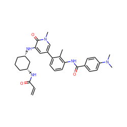 C=CC(=O)N[C@@H]1CCC[C@H](Nc2cc(-c3cccc(NC(=O)c4ccc(N(C)C)cc4)c3C)cn(C)c2=O)C1 ZINC001772639624