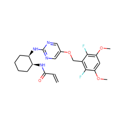 C=CC(=O)N[C@H]1CCCC[C@H]1Nc1ncc(OCc2c(F)c(OC)cc(OC)c2F)cn1 ZINC001772653911