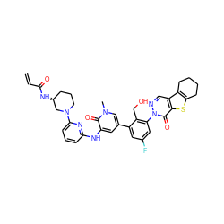 C=CC(=O)N[C@H]1CCCN(c2cccc(Nc3cc(-c4cc(F)cc(-n5ncc6c7c(sc6c5=O)CCCC7)c4CO)cn(C)c3=O)n2)C1 ZINC001772657475