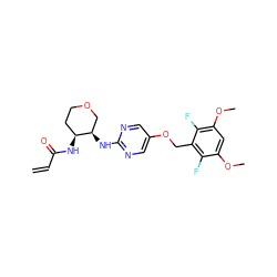 C=CC(=O)N[C@H]1CCOC[C@H]1Nc1ncc(OCc2c(F)c(OC)cc(OC)c2F)cn1 ZINC001772646850