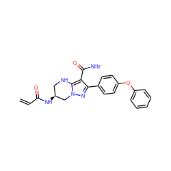 C=CC(=O)N[C@H]1CNc2c(C(N)=O)c(-c3ccc(Oc4ccccc4)cc3)nn2C1 ZINC001772571432