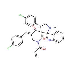 C=CC(=O)N1C/C(=C\c2ccc(Cl)cc2)C(=O)[C@@]2(C1)[C@H](c1ccc(Cl)cc1)CN(C)[C@]21C(=O)Nc2ccccc21 ZINC000103260897