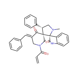 C=CC(=O)N1C/C(=C\c2ccccc2)C(=O)[C@@]2(C1)[C@H](c1ccccc1)CN(C)[C@]21C(=O)Nc2ccccc21 ZINC000103260879