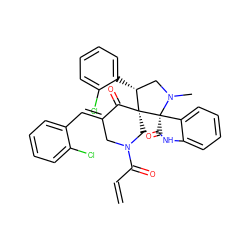 C=CC(=O)N1C/C(=C\c2ccccc2Cl)C(=O)[C@@]2(C1)[C@H](c1ccccc1Cl)CN(C)[C@]21C(=O)Nc2ccccc21 ZINC000103260885