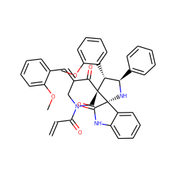 C=CC(=O)N1C/C(=C\c2ccccc2OC)C(=O)[C@]2(C1)[C@H](c1ccccc1OC)[C@@H](c1ccccc1)N[C@]21C(=O)Nc2ccccc21 ZINC000169311520