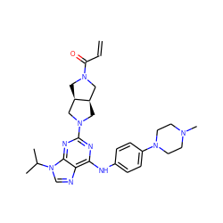 C=CC(=O)N1C[C@@H]2CN(c3nc(Nc4ccc(N5CCN(C)CC5)cc4)c4ncn(C(C)C)c4n3)C[C@@H]2C1 ZINC000473133719