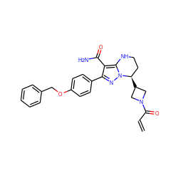 C=CC(=O)N1CC([C@@H]2CCNc3c(C(N)=O)c(-c4ccc(OCc5ccccc5)cc4)nn32)C1 ZINC001772642824