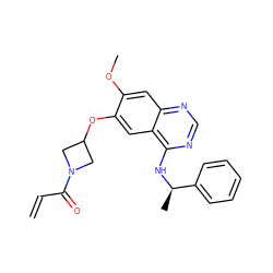 C=CC(=O)N1CC(Oc2cc3c(N[C@H](C)c4ccccc4)ncnc3cc2OC)C1 ZINC000141586784