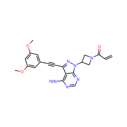 C=CC(=O)N1CC(n2nc(C#Cc3cc(OC)cc(OC)c3)c3c(N)ncnc32)C1 ZINC000222790090