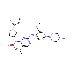 C=CC(=O)N1CC[C@@H](n2c(=O)cc(C)c3cnc(Nc4ccc(N5CCN(C)CC5)cc4OC)nc32)C1 ZINC001772587748