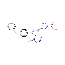 C=CC(=O)N1CC[C@@H](n2nc(-c3ccc(Oc4ccccc4)cc3)c3c(N)ncnc32)C1 ZINC000096167577