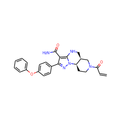 C=CC(=O)N1CC[C@@H]2[C@@H](CNc3c(C(N)=O)c(-c4ccc(Oc5ccccc5)cc4)nn32)C1 ZINC001772612742