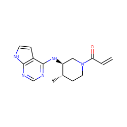 C=CC(=O)N1CC[C@H](C)[C@@H](Nc2ncnc3[nH]ccc23)C1 ZINC001772656160