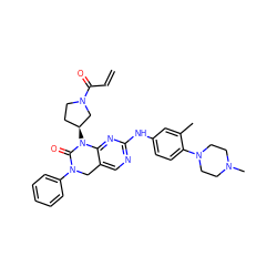 C=CC(=O)N1CC[C@H](N2C(=O)N(c3ccccc3)Cc3cnc(Nc4ccc(N5CCN(C)CC5)c(C)c4)nc32)C1 ZINC000103285402