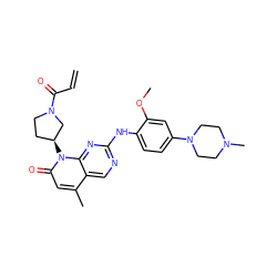 C=CC(=O)N1CC[C@H](n2c(=O)cc(C)c3cnc(Nc4ccc(N5CCN(C)CC5)cc4OC)nc32)C1 ZINC001772617436