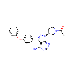 C=CC(=O)N1CC[C@H](n2nc(-c3ccc(Oc4ccccc4)cc3)c3c(N)ncnc32)C1 ZINC000096167576