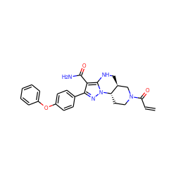 C=CC(=O)N1CC[C@H]2[C@@H](CNc3c(C(N)=O)c(-c4ccc(Oc5ccccc5)cc4)nn32)C1 ZINC001772612744