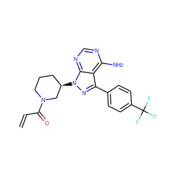 C=CC(=O)N1CCC[C@@H](n2nc(-c3ccc(C(F)(F)F)cc3)c3c(N)ncnc32)C1 ZINC000095573433