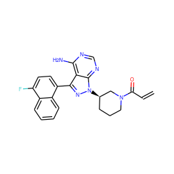 C=CC(=O)N1CCC[C@@H](n2nc(-c3ccc(F)c4ccccc34)c3c(N)ncnc32)C1 ZINC001772602580