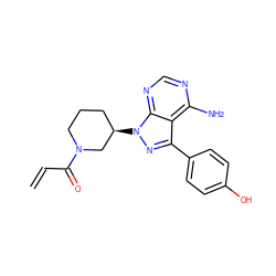 C=CC(=O)N1CCC[C@@H](n2nc(-c3ccc(O)cc3)c3c(N)ncnc32)C1 ZINC001772637432