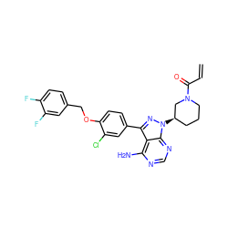 C=CC(=O)N1CCC[C@@H](n2nc(-c3ccc(OCc4ccc(F)c(F)c4)c(Cl)c3)c3c(N)ncnc32)C1 ZINC001772658039